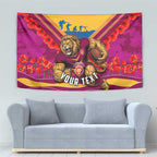 Personalised Brisbane Lions ANZAC Tapestry Military Remembrance Australian Football Mascot Camouflage