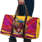 Personalised Brisbane Lions ANZAC Travel Bag Military Remembrance Australian Football Mascot Camouflage
