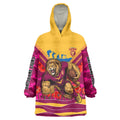 Personalised Brisbane Lions ANZAC Wearable Blanket Hoodie Military Remembrance Australian Football Mascot Camouflage
