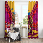 Personalised Brisbane Lions ANZAC Window Curtain Military Remembrance Australian Football Mascot Camouflage