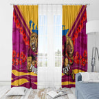Personalised Brisbane Lions ANZAC Window Curtain Military Remembrance Australian Football Mascot Camouflage