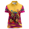 Personalised Brisbane Lions ANZAC Women Polo Shirt Military Remembrance Australian Football Mascot Camouflage