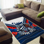 Personalised Geelong Cats ANZAC Area Rug Military Remembrance Australian Football Mascot Camouflage