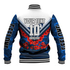 Personalised Geelong Cats ANZAC Baseball Jacket Military Remembrance Australian Football Mascot Camouflage