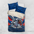 Personalised Geelong Cats ANZAC Bedding Set Military Remembrance Australian Football Mascot Camouflage