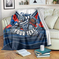 Personalised Geelong Cats ANZAC Blanket Military Remembrance Australian Football Mascot Camouflage