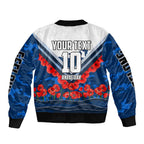 Personalised Geelong Cats ANZAC Bomber Jacket Military Remembrance Australian Football Mascot Camouflage
