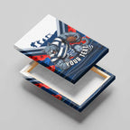 Personalised Geelong Cats ANZAC Canvas Wall Art Military Remembrance Australian Football Mascot Camouflage
