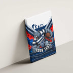 Personalised Geelong Cats ANZAC Canvas Wall Art Military Remembrance Australian Football Mascot Camouflage