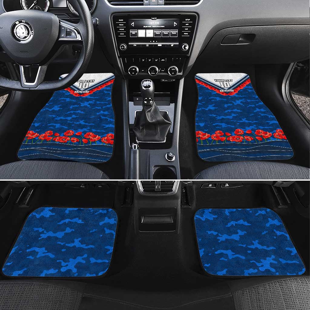 Personalised Geelong Cats ANZAC Car Mats Military Remembrance Australian Football Mascot Camouflage