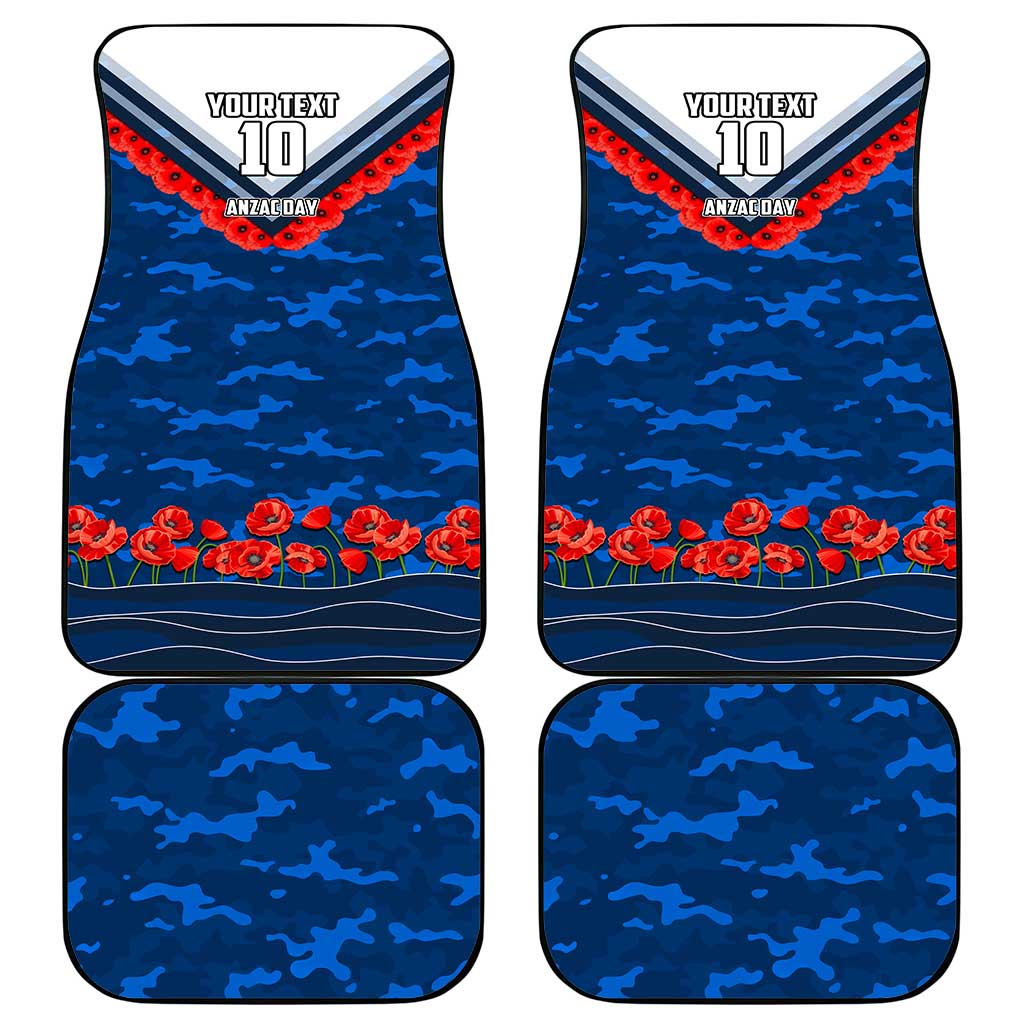 Personalised Geelong Cats ANZAC Car Mats Military Remembrance Australian Football Mascot Camouflage