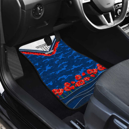 Personalised Geelong Cats ANZAC Car Mats Military Remembrance Australian Football Mascot Camouflage