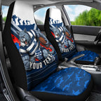 Personalised Geelong Cats ANZAC Car Seat Cover Military Remembrance Australian Football Mascot Camouflage