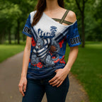 Personalised Geelong Cats ANZAC Cross Shoulder Shirt Military Remembrance Australian Football Mascot Camouflage