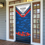 Personalised Geelong Cats ANZAC Door Cover Military Remembrance Australian Football Mascot Camouflage