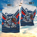 Personalised Geelong Cats ANZAC Garden Flag Military Remembrance Australian Football Mascot Camouflage