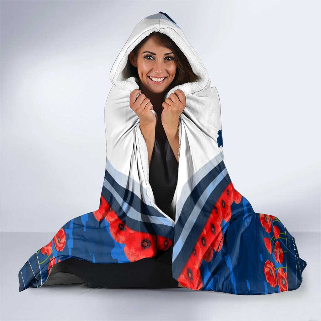 Personalised Geelong Cats ANZAC Hooded Blanket Military Remembrance Australian Football Mascot Camouflage