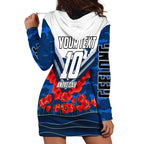 Personalised Geelong Cats ANZAC Hoodie Dress Military Remembrance Australian Football Mascot Camouflage