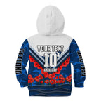 Personalised Geelong Cats ANZAC Kid Hoodie Military Remembrance Australian Football Mascot Camouflage