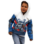 Personalised Geelong Cats ANZAC Kid Hoodie Military Remembrance Australian Football Mascot Camouflage