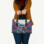 Personalised Geelong Cats ANZAC Leather Bag Military Remembrance Australian Football Mascot Camouflage