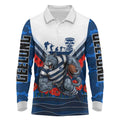 Personalised Geelong Cats ANZAC Long Sleeve Polo Shirt Military Remembrance Australian Football Mascot Camouflage