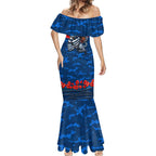 Personalised Geelong Cats ANZAC Mermaid Dress Military Remembrance Australian Football Mascot Camouflage
