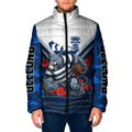 Personalised Geelong Cats ANZAC Padded Jacket Military Remembrance Australian Football Mascot Camouflage