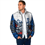 Personalised Geelong Cats ANZAC Padded Jacket Military Remembrance Australian Football Mascot Camouflage