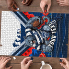Personalised Geelong Cats ANZAC Puzzle Military Remembrance Australian Football Mascot Camouflage
