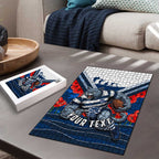 Personalised Geelong Cats ANZAC Puzzle Military Remembrance Australian Football Mascot Camouflage