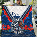 Personalised Geelong Cats ANZAC Quilt Military Remembrance Australian Football Mascot Camouflage