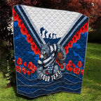 Personalised Geelong Cats ANZAC Quilt Military Remembrance Australian Football Mascot Camouflage
