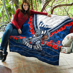 Personalised Geelong Cats ANZAC Quilt Military Remembrance Australian Football Mascot Camouflage