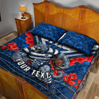Personalised Geelong Cats ANZAC Quilt Bed Set Military Remembrance Australian Football Mascot Camouflage