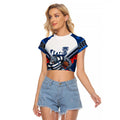 Personalised Geelong Cats ANZAC Raglan Cropped T Shirt Military Remembrance Australian Football Mascot Camouflage