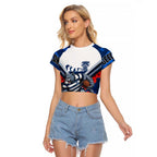 Personalised Geelong Cats ANZAC Raglan Cropped T Shirt Military Remembrance Australian Football Mascot Camouflage