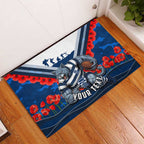Personalised Geelong Cats ANZAC Rubber Doormat Military Remembrance Australian Football Mascot Camouflage