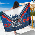 Personalised Geelong Cats ANZAC Sarong Military Remembrance Australian Football Mascot Camouflage