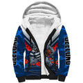 Personalised Geelong Cats ANZAC Sherpa Hoodie Military Remembrance Australian Football Mascot Camouflage