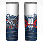 Personalised Geelong Cats ANZAC Skinny Tumbler Military Remembrance Australian Football Mascot Camouflage