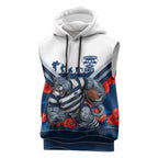 Personalised Geelong Cats ANZAC Sleeveless Hoodie Military Remembrance Australian Football Mascot Camouflage