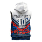 Personalised Geelong Cats ANZAC Sleeveless Hoodie Military Remembrance Australian Football Mascot Camouflage