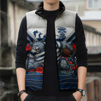 Personalised Geelong Cats ANZAC Sleeveless Puffer Jacket Military Remembrance Australian Football Mascot Camouflage