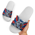 Personalised Geelong Cats ANZAC Slide Sandals Military Remembrance Australian Football Mascot Camouflage