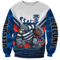 Personalised Geelong Cats ANZAC Sweatshirt Military Remembrance Australian Football Mascot Camouflage