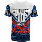 Personalised Geelong Cats ANZAC T Shirt Military Remembrance Australian Football Mascot Camouflage