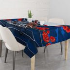Personalised Geelong Cats ANZAC Tablecloth Military Remembrance Australian Football Mascot Camouflage