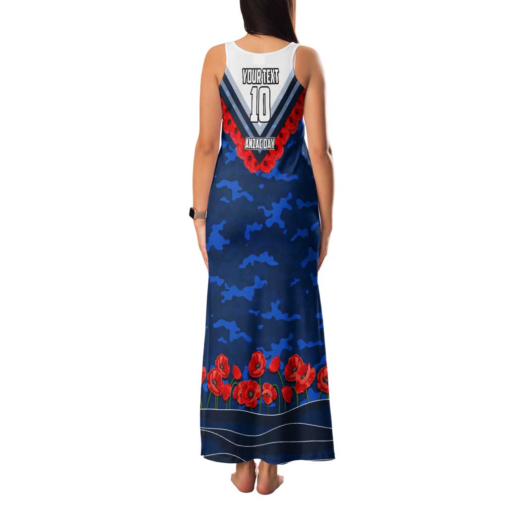 Personalised Geelong Cats ANZAC Tank Maxi Dress Military Remembrance Australian Football Mascot Camouflage