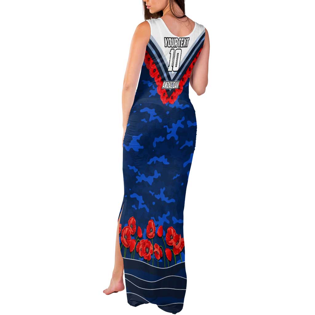 Personalised Geelong Cats ANZAC Tank Maxi Dress Military Remembrance Australian Football Mascot Camouflage